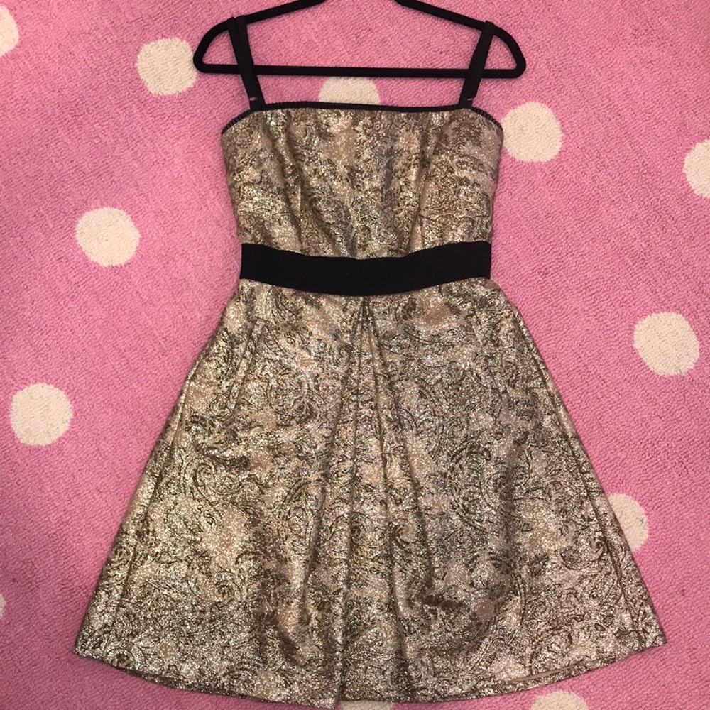 D&G Dolce & Gabbana Gold Brocade Dress size 6